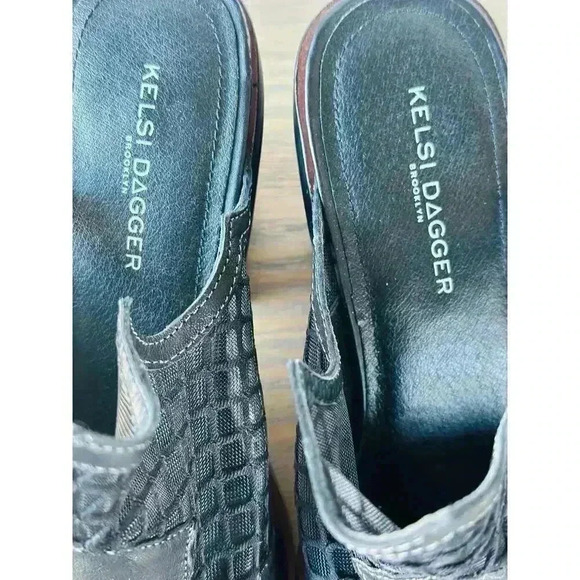 NEW Kelsi Dagger Brooklyn Women's Wolf Leather Block Heel Mule Size 9.5 - Picture 8 of 8